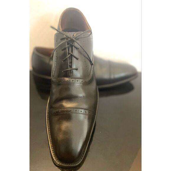 Allen Edmonds Evanston Men's BLACK Leather Shoes Lace-up Cap Toe Size 13B - Picture 9 of 12